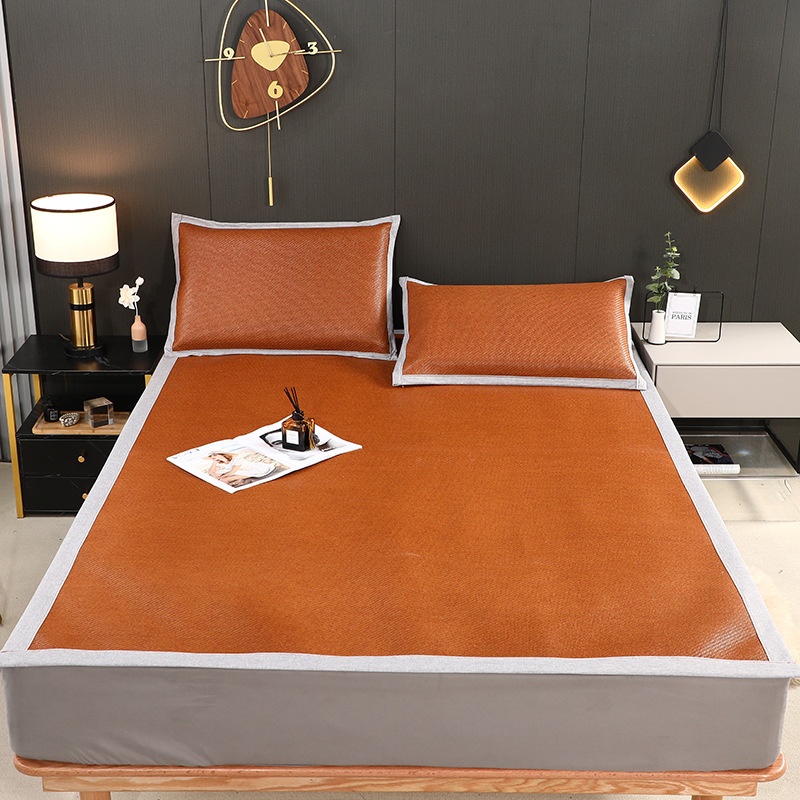 Summer Mat Foldable Indonesian Rattan Three-piece Home1.5m1.8m Double Bed