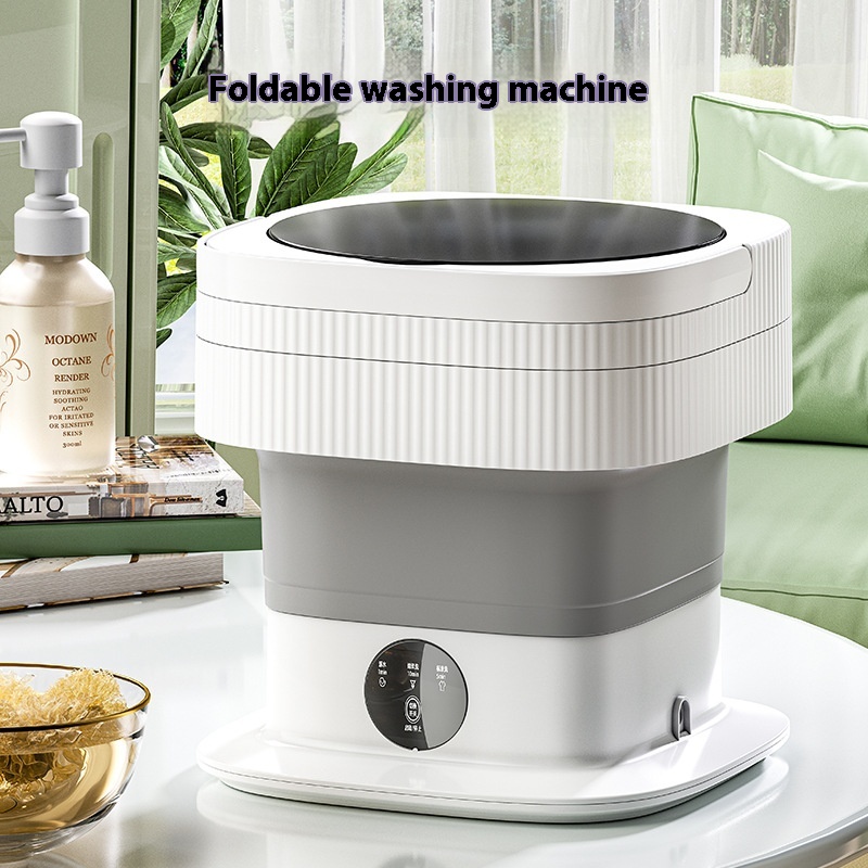 Folding Washing Machine Portable Washing And Drying Integrated Underwear Dedicated Mini Baby Dormitory Small Socks Washing Artifact