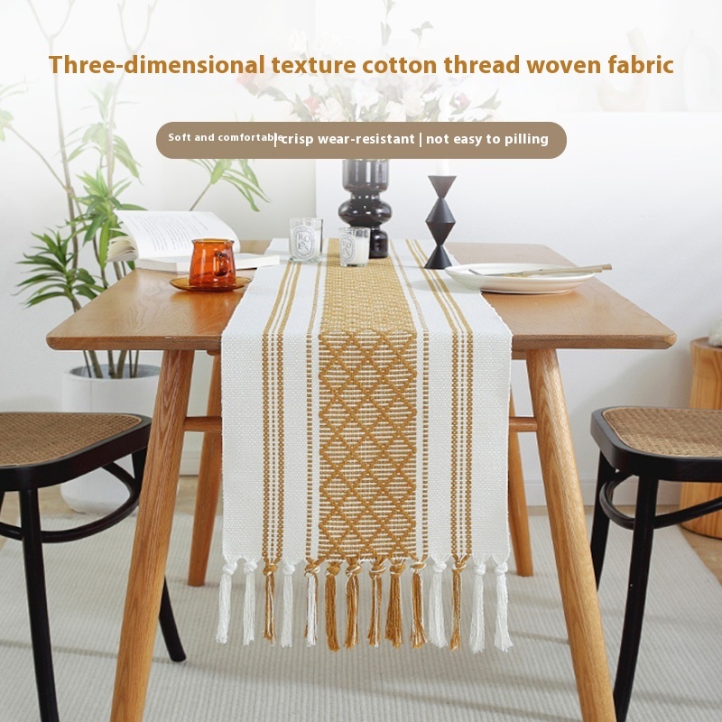 Nordic Table Flag Modern Simple Tea Table Flag Cloth Long Dining Table Tea Table Fabric Shoe Cabinet Cloth Cover Towel Bed Flag Tail Scarf