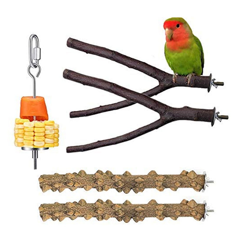 Bird Tree Branch Parrot Log Tree Branch Bird Stand Bar Parrot Branch Hamster Two-part Tree Fork Chinchilla Squirrel Bird Toy