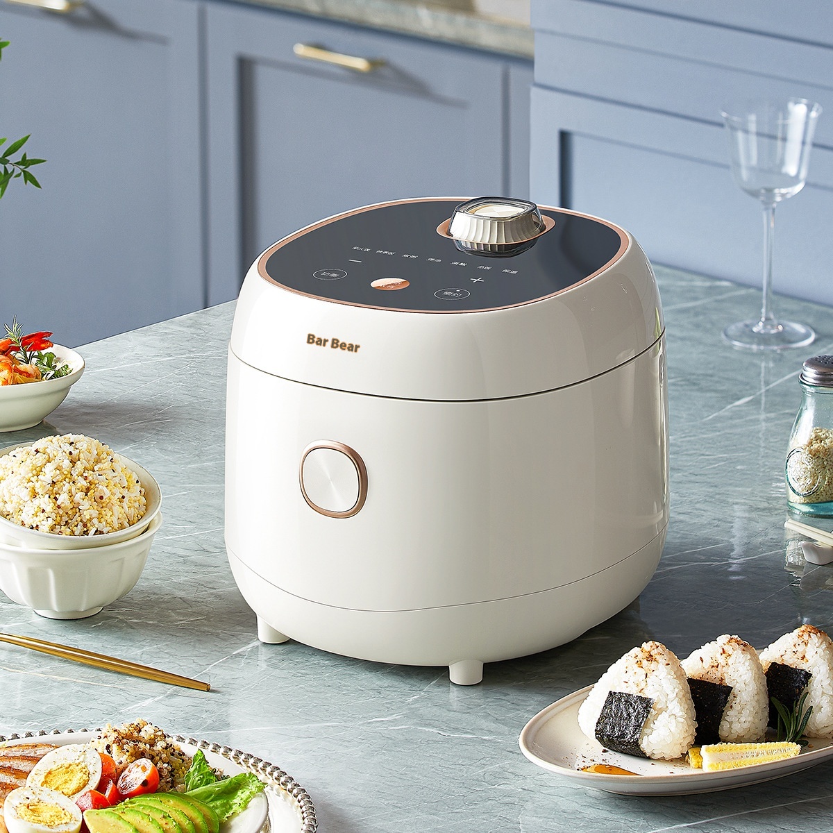 Bear Rice Cooker DFB-B40 Z9 Household Rice Cooker4 Liters Of Multi-grain High-power Colorful Touch Screen Micro-pressure Smart
