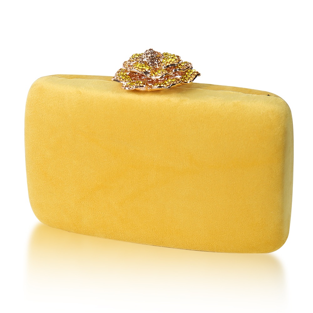 High-end Diamond Evening Bag Ladies'Elegant Flannel Clutch Chain Party Evening Dress Bag