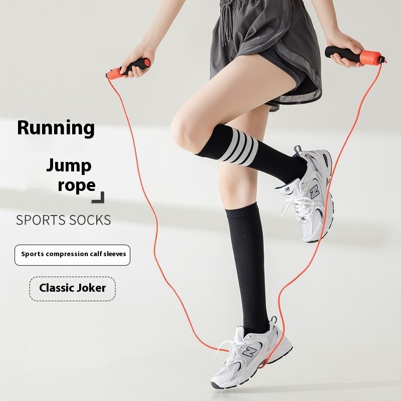Sports Socks Children Jump Rope Compression Socks Muscle Can Compress Fitness Running Professional Thin Leg Striped Calf Socks