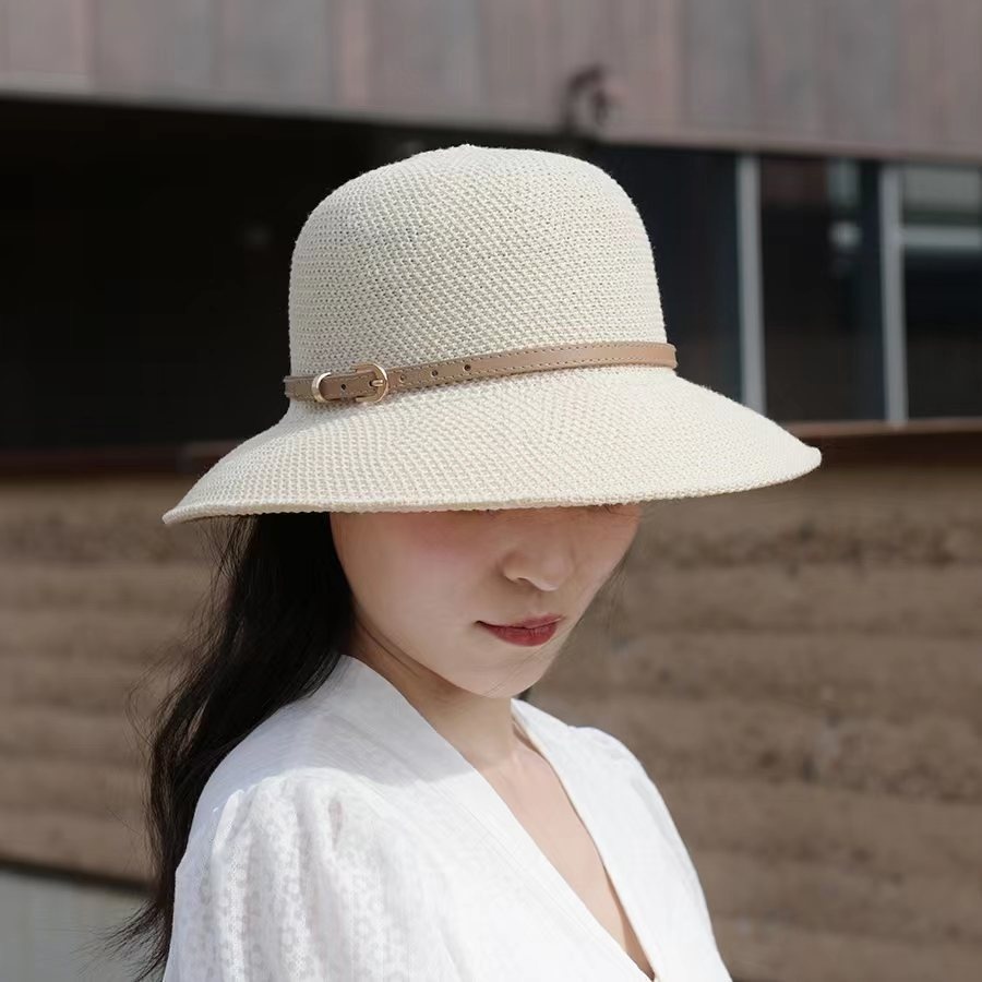 Style Hat Women's Summer Counter Fisherman Hat Basin Hat Fashion Sun Protection Sunshade Hat All-match Foreign Style Folding Top Hat
