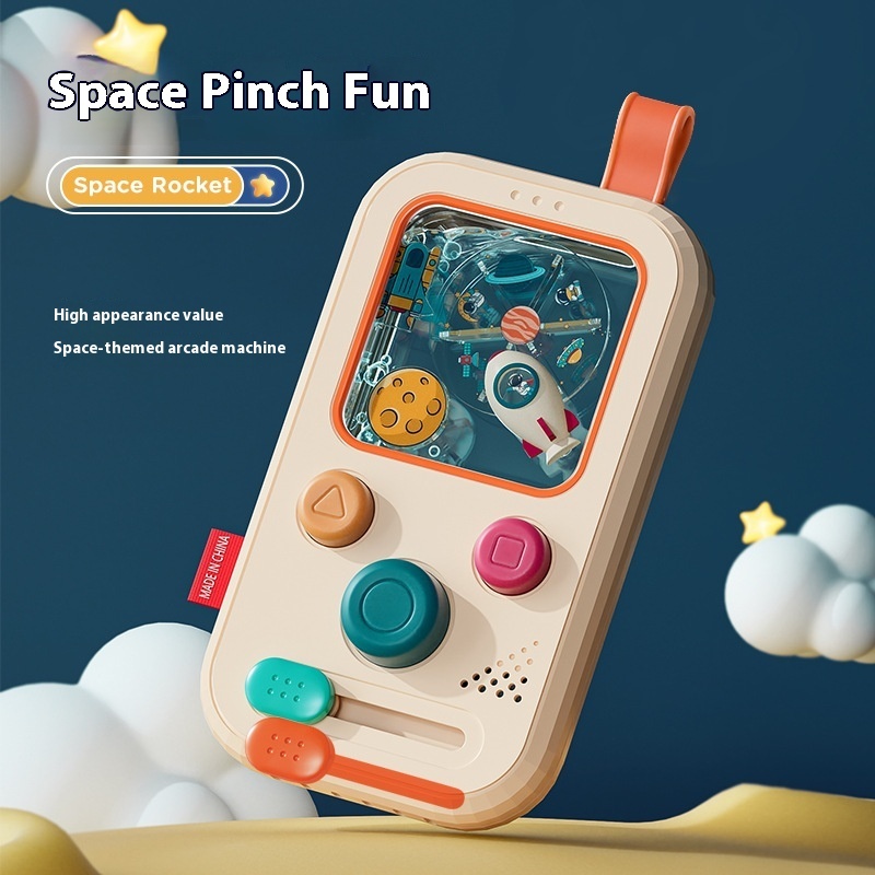 Children's Space Water Machine Press Music Infant Early Childhood Education Puzzle Decompression Game Machine Finger Pinch Music Toy 1-3