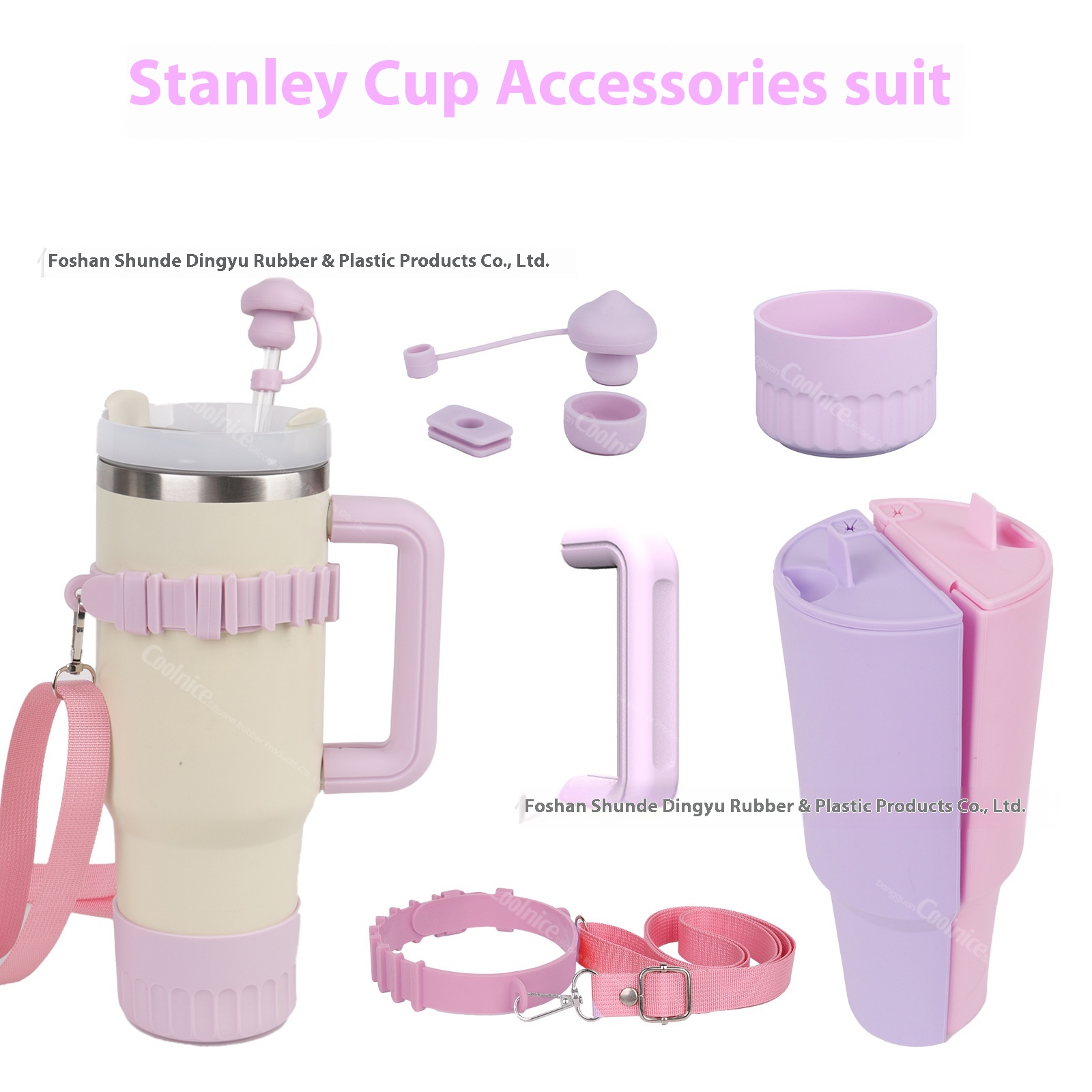Stanley Cup Accessories Stanley Liner Silicone Cup Sleeve Straw Stopper Handpiece With Ice Bully Cup Accessories