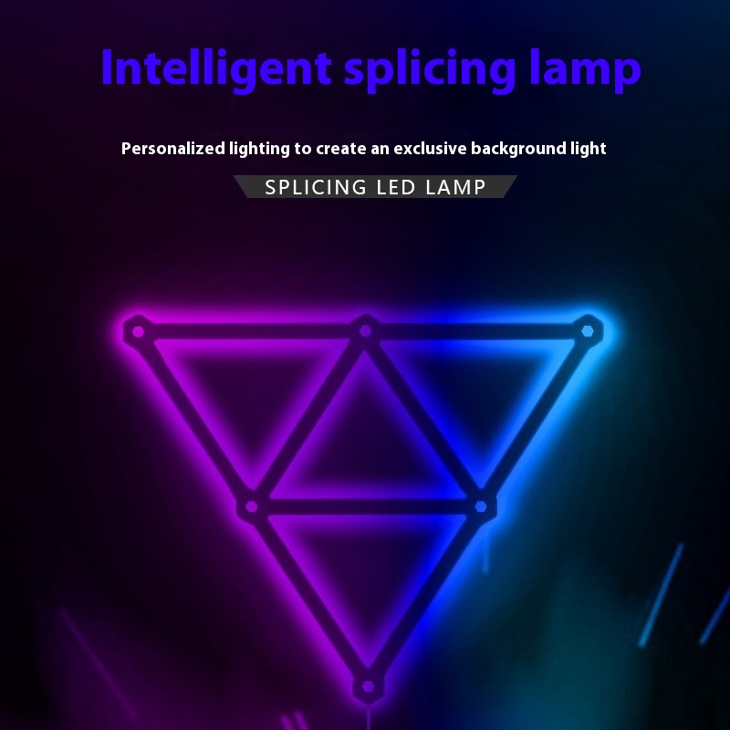 WIFIGraffiti RGBFantasy Color Splicing Gaming Table With Atmosphere Light Bluetooth Connected LEDConstellation Quantum Pickup Wall Lamp