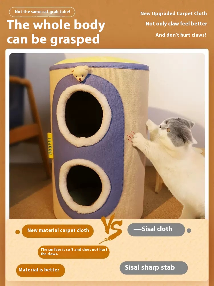 Cat Climbing Frame,Cat Nest,Cat Tree,Multifunctional Cat House,Cat Scratching Post,No Space Required,Cat Supplies,Sisal Tube,Double-layer Cat Scratching Board