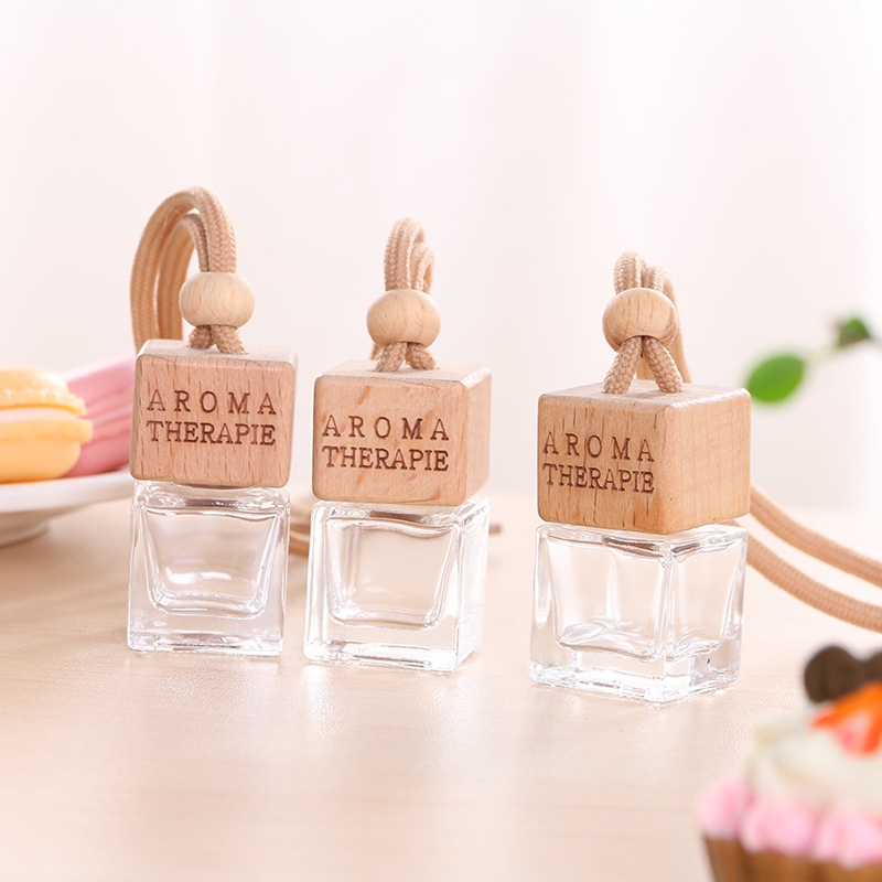 Car Perfume Bottle10 MLWater Cube Car Empty Bottle Square Glass Bottle Car Aromatherapy Creative Can Make