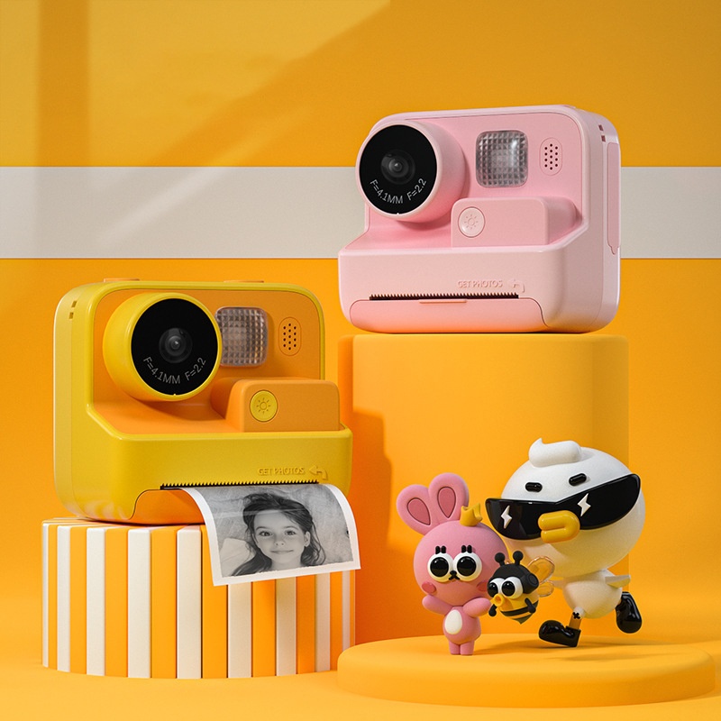 Kids'tant Print Camera, H D Screen Mini Toy Camera With Dual Lenses, Digital Camera