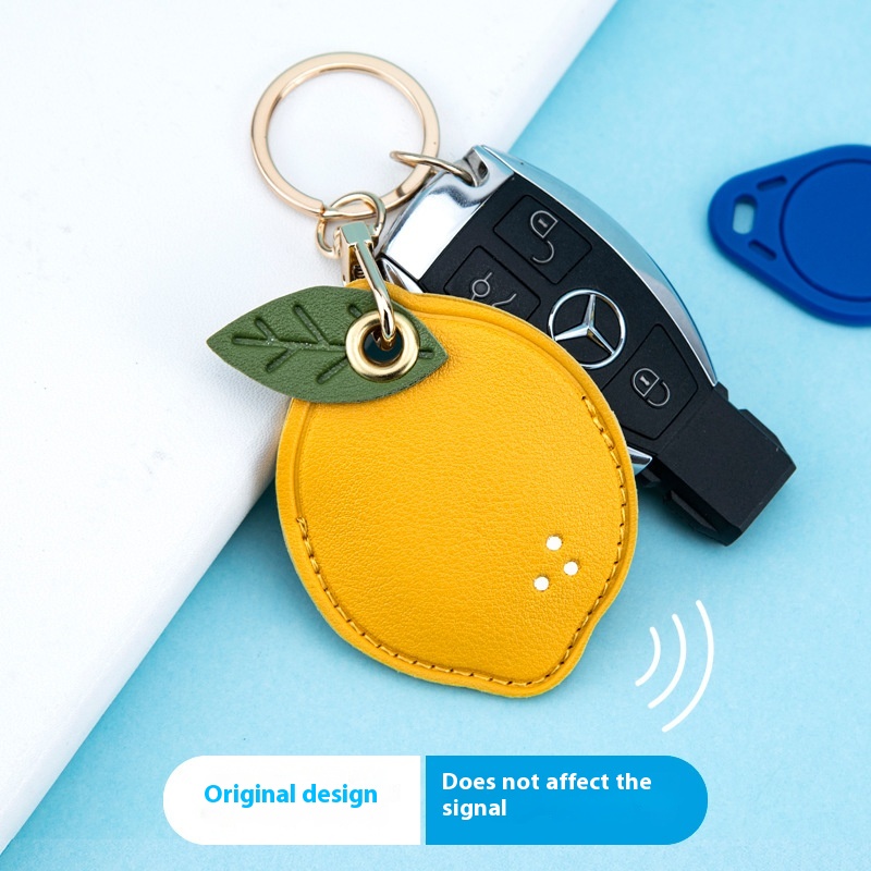 Bamenchongshe Personality Creative Keychain Cute Small Gift Cartoon Fruit Water Drop Square Access Card Leather Case