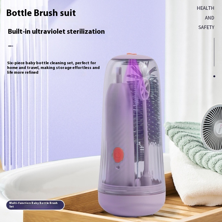 Bottle Brush Explosions Eight-piece Electric Bottle Brush Fully Automatic Bottle Washing UV Disinfection