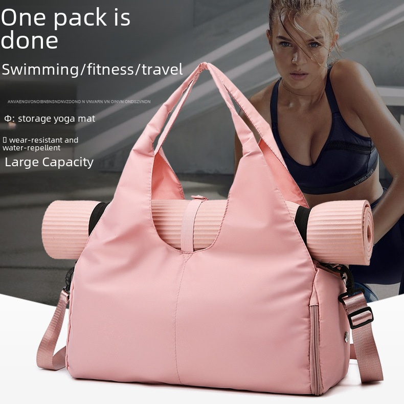 Large Capacity Yoga Sports Fitness Bag For Women Wet Dry Separation Wear-resistant Travel Storage Bag