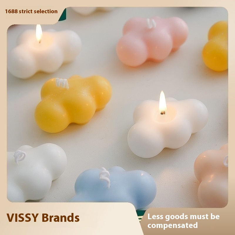 Small Cloud Aromatherapy Candle Room Creative Decoration Gift Cute Diy Handmade Birthday Candle Aromatherapy - 1