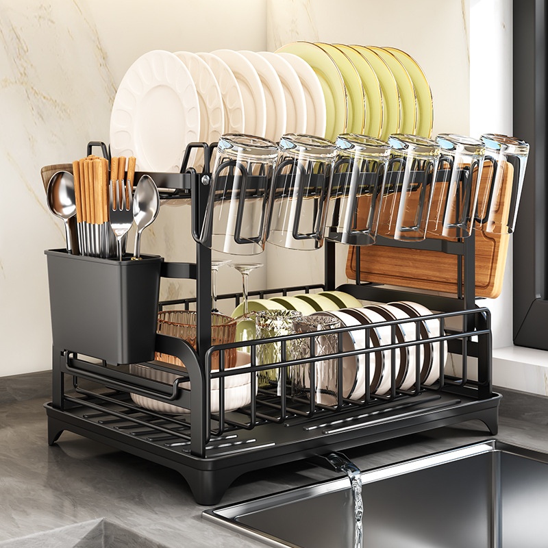 Explosive Dump Water Storage Dishes Storage Rack Sink Countertop Kitchen Windowsill Chopsticks Drain Rack Household