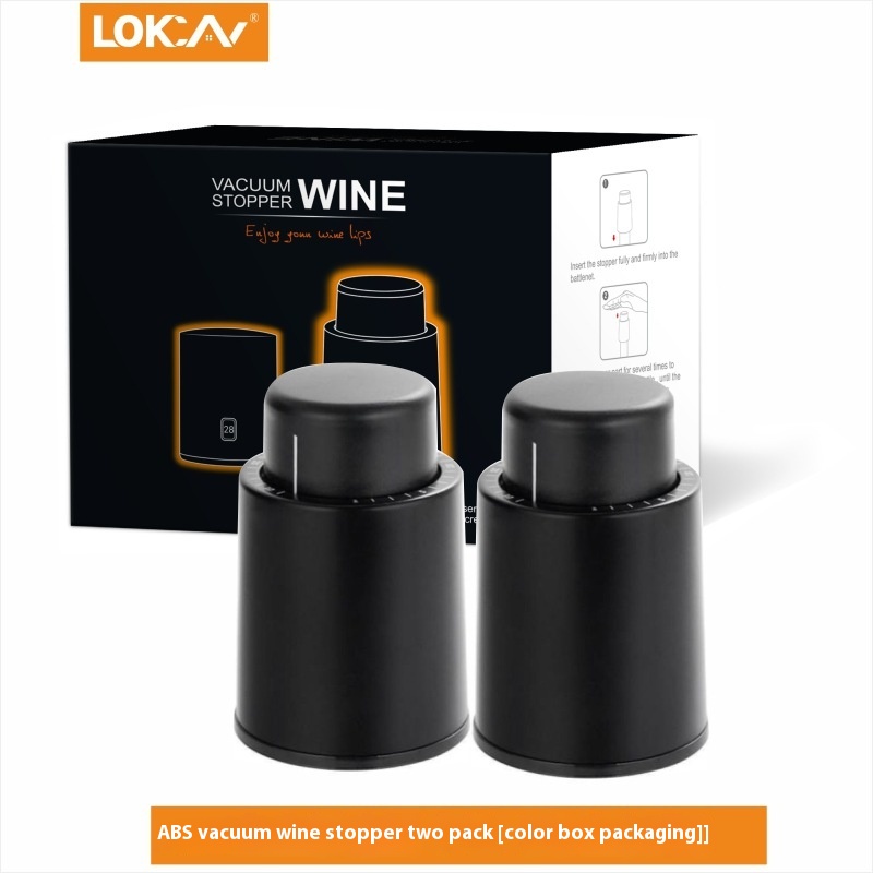 Red Wine White Vacuum Seal Fresh-keeping Vacuum Red Wine Vacuum Press Wine Stopper Wine Bottle Mouth Stopper Two Pack