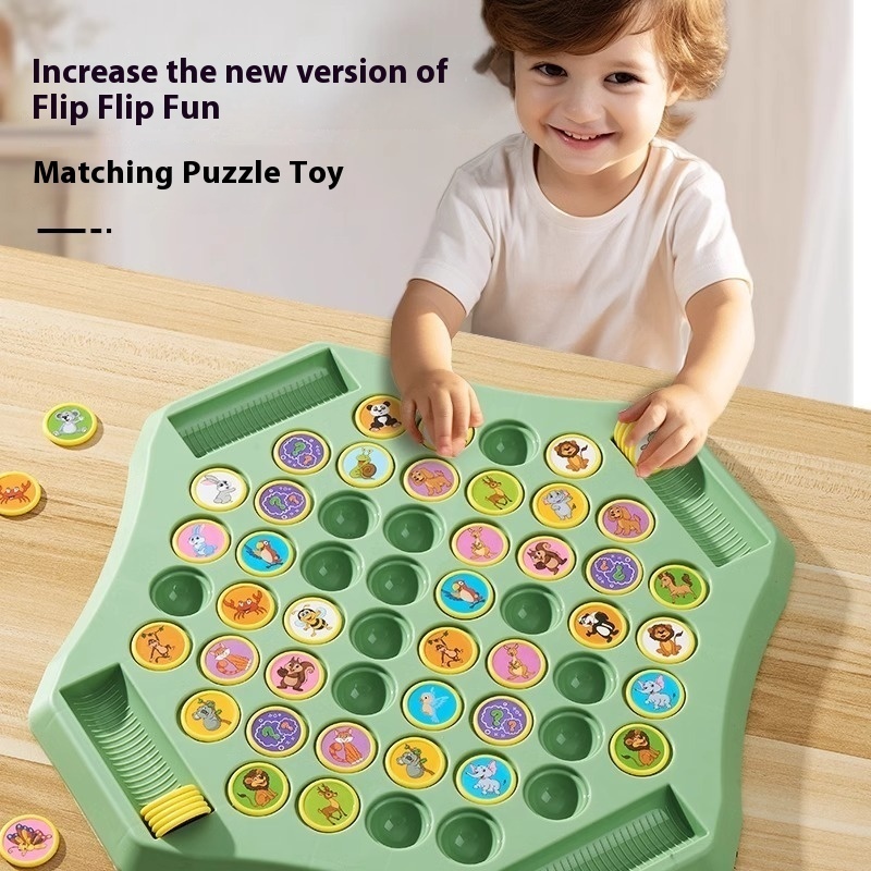 Children's Flip Chess Parent-Child Interactive Battle Table Game Pair Touch Mentor Training Memory Chess Educational Toys