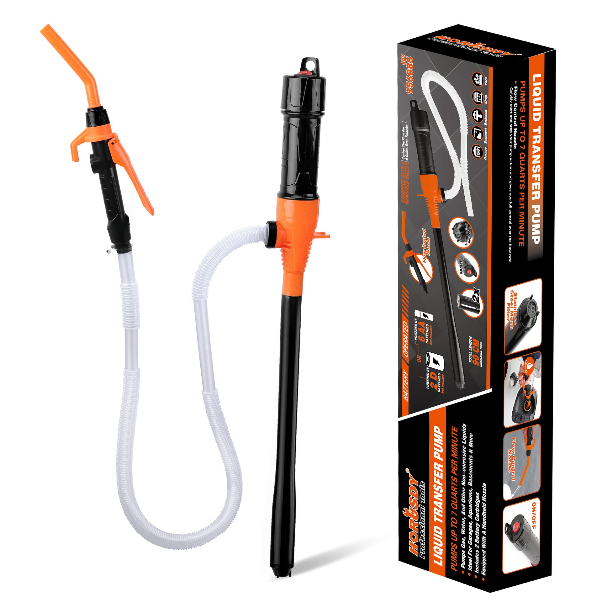 Explosions95608 SElectric Oil Pump Car Fuel Tank Oil Pump Battery Type With Gun Nozzle