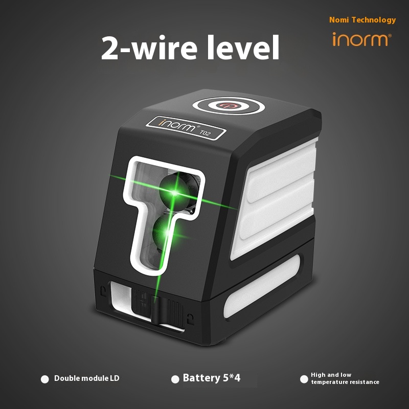 Inorm Laser Level Green Light Red Light Projector Vertical Horizontal Two Line Markingtrument With Bracket