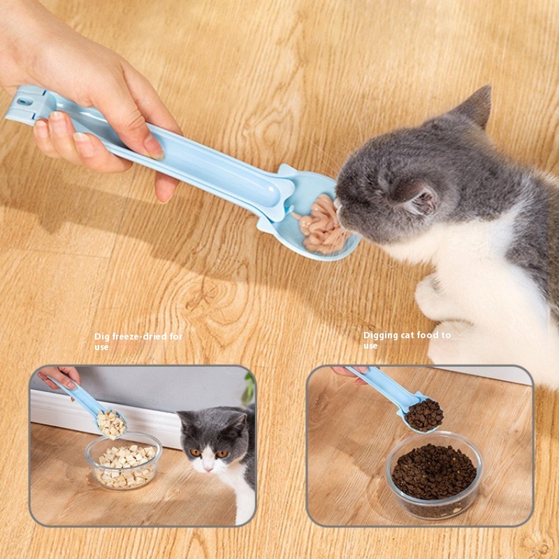 Cat Feeder Cat Strip Squeeze Spoon Pet Liquid Snack Feeding Spoon Cat Food Spoon Multifunctional