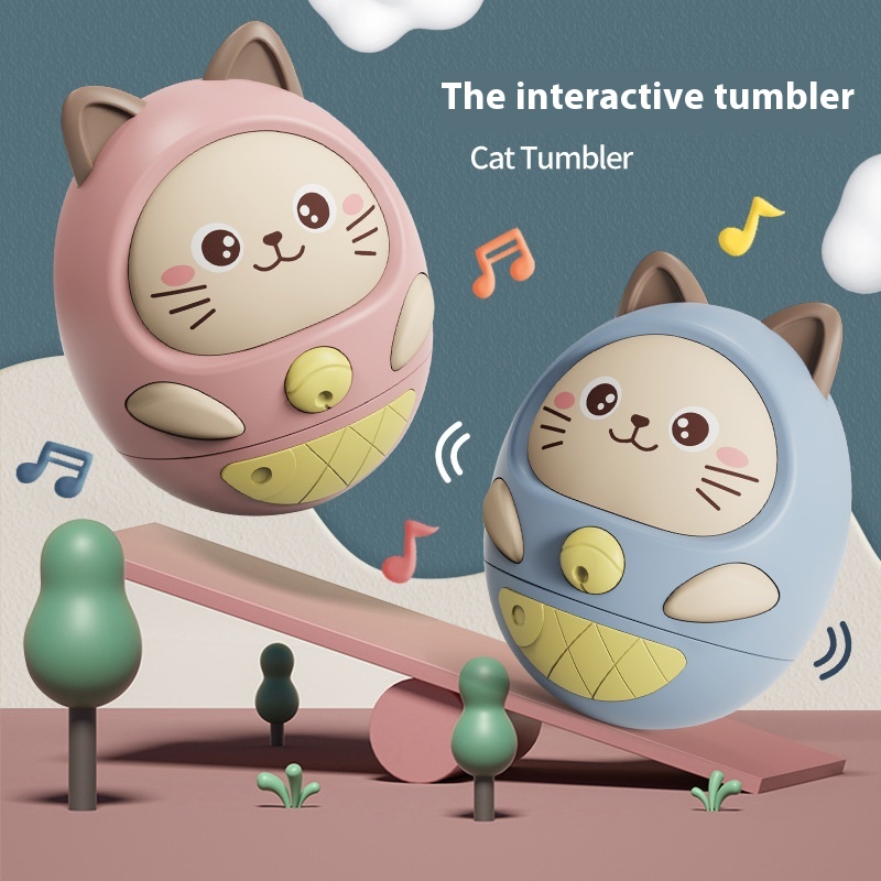 Baby Hand Grasping Tumbler Toy0-1 Years Oldborn Baby Rattle Light Music Boys And Girls Early Education Toys