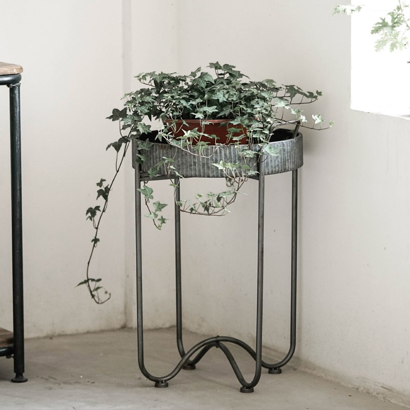 Iron Round Foot Indoor Balcony Green Radish Flower Shop Floor Flower Stand American Living Room Flower Pot Home Vase Decoration