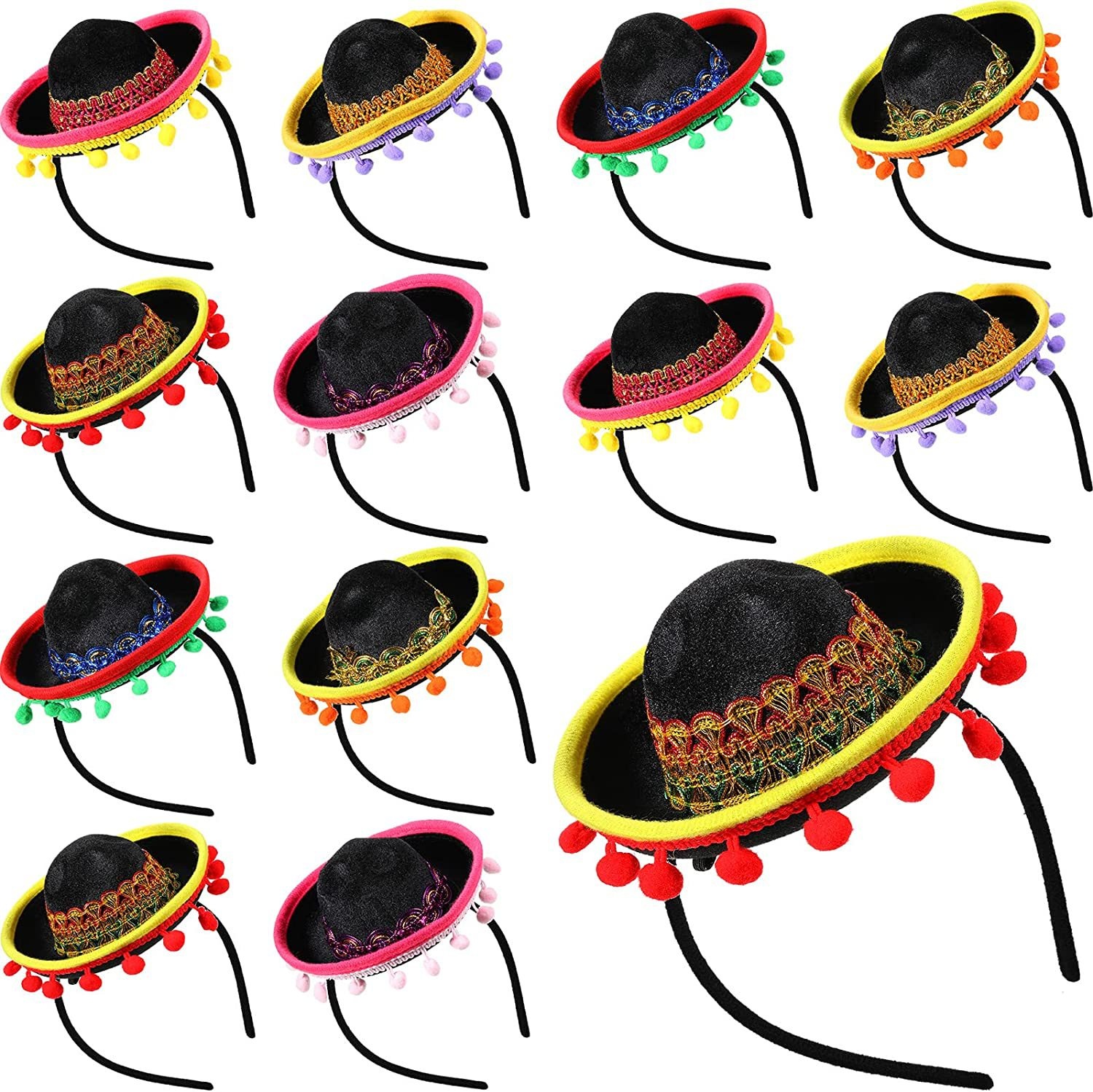 Sombrero Headband Mexican Fiesta Party Decoration Mini Sombrero Mini Hat