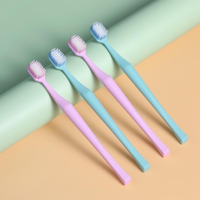 RAOYISpiral Hair Couple Toothbrush2 Pack Family Pack Adult Wide Head Soft Hair Toothbrush