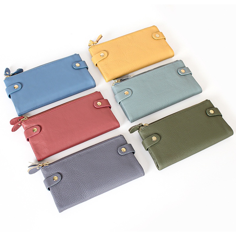 Wallet Women's Clutch Leather Long Women's Hand Bag Coin Purse Women's Small Clutch Wallet Soft