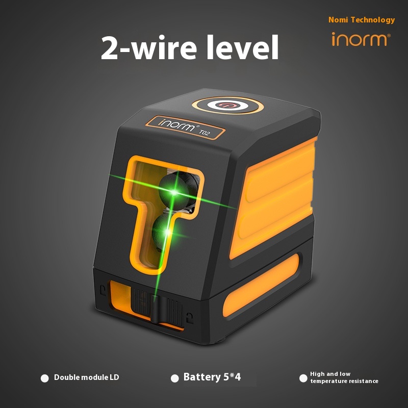 Inorm Laser Level Green Light Red Light Projector Vertical Horizontal Two Line Markingtrument With Bracket