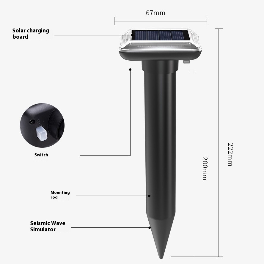 Hot-selling Solar Mouse Repeller Buzzer Vibration Plug And Play Ultrasonic Mouse Repeller Outdoor Snake Repeller
