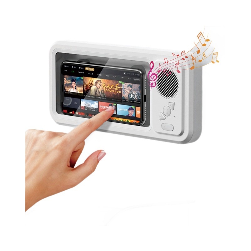 Z07 Bathroom Waterproof Mobile Phone Box Bluetooth Speaker Stereo Bath Watch TV Stand Mobile Phone Frame Touch Screen Mobile Phone Box