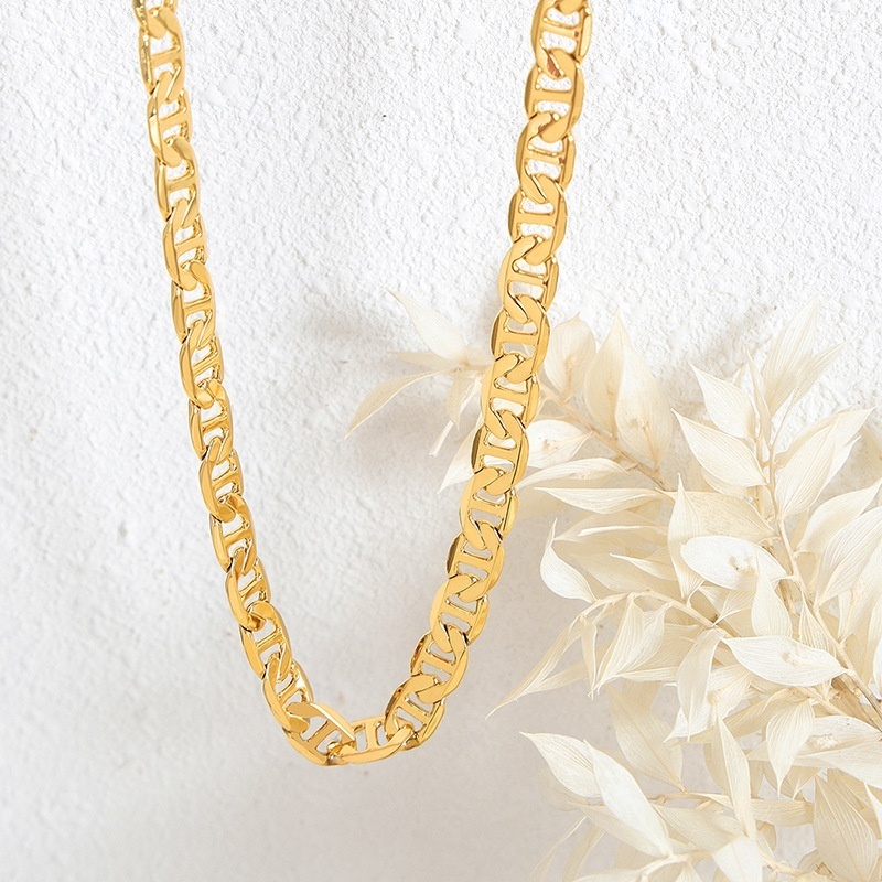 European And American Metal Fashion Simple Pig Nose Nude Chain Personality Necklace Clavicle Chain Girls Popular Copper One Piece Dery