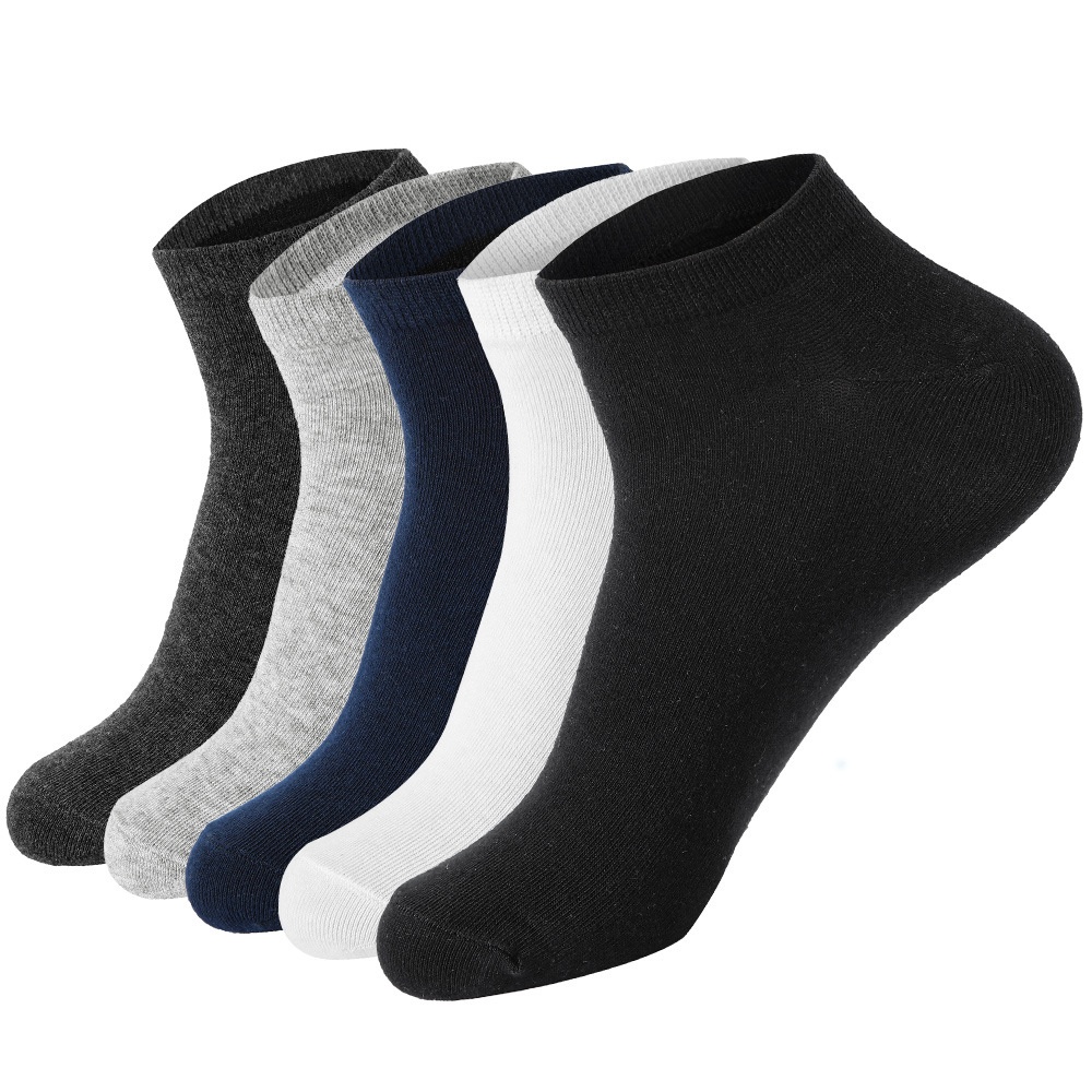 Spring And Summer Socks Men's Boat Socks Solid Color Casual Fashion Flat Cotton Boat Socks