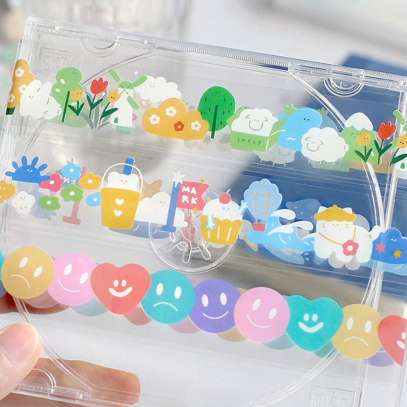 Lovers Of Letters Happy Vending Machine Series P E T Tape Cute Girl Handbook Collage Material Sticker6 Types