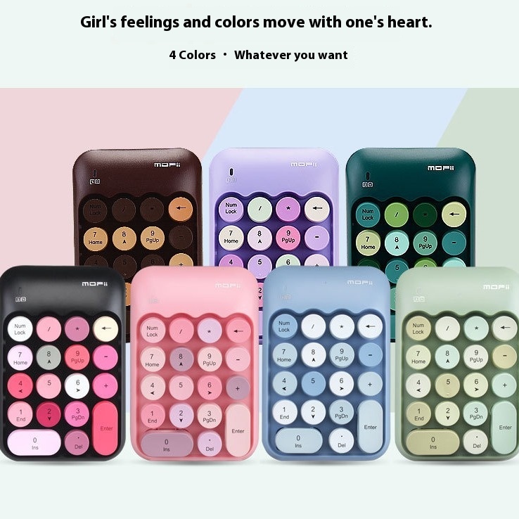 MOFIISkyscraper X910 Wireless2.4 GDigital Keyboard PADFinancial Accounting Cashier Office Mini Keyboard