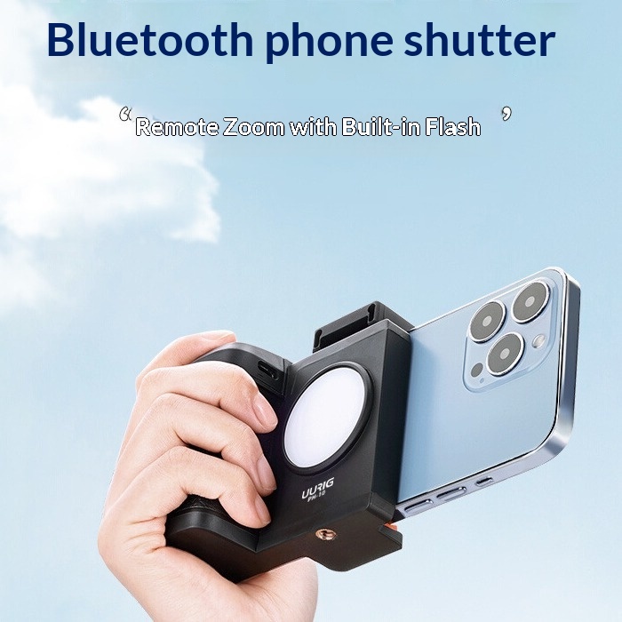 Uurig Youruige PH-10 Mobile Phone Bluetooth Camera Aid Zoom Wireless Remote Control Camera Handle Stable Vlog