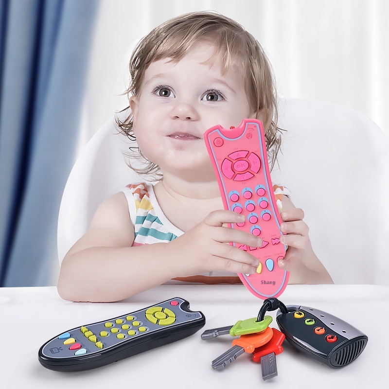 Infant TVSimulation Remote Control Children With Music English Learning Remote Control Early Education Educational Cognitive Toys