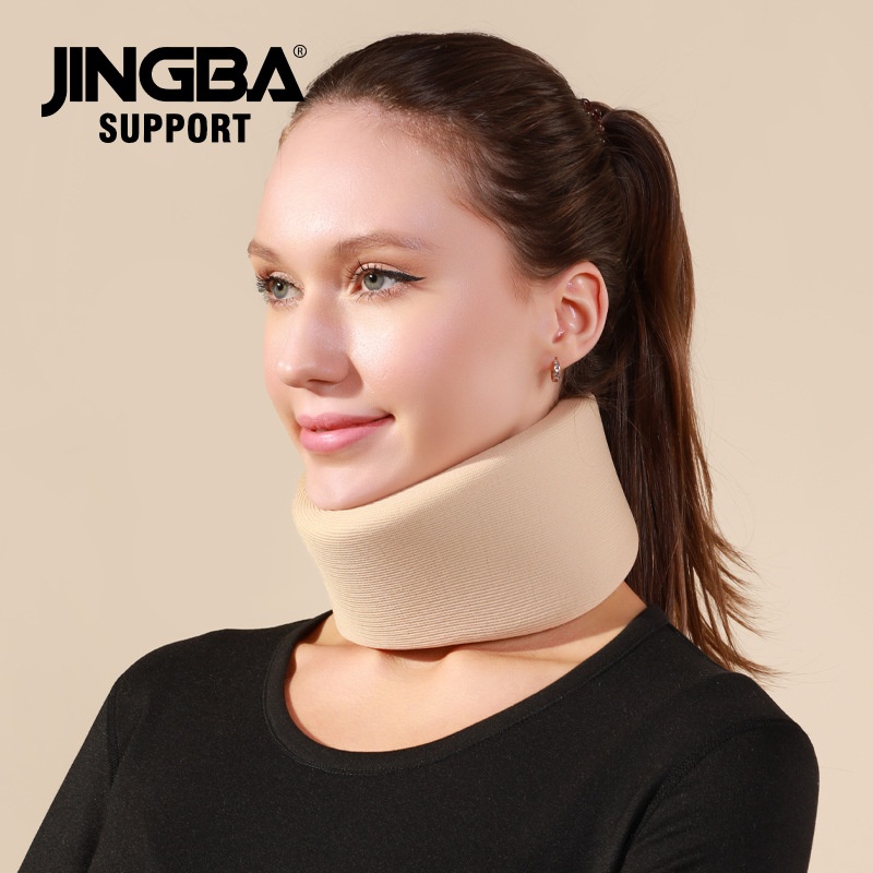 JINGBASponge Neck Guard Adjustable Support Fixed Neck Brace To Prevent Bowing Outdoor Sports Adult Protective Gear