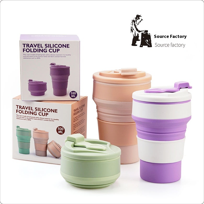 Direct Of Portable Folding Water Cup Creative Mouthwash Cup Silicone Travel Folding Cup Outdoor Travel Telescopic Cup