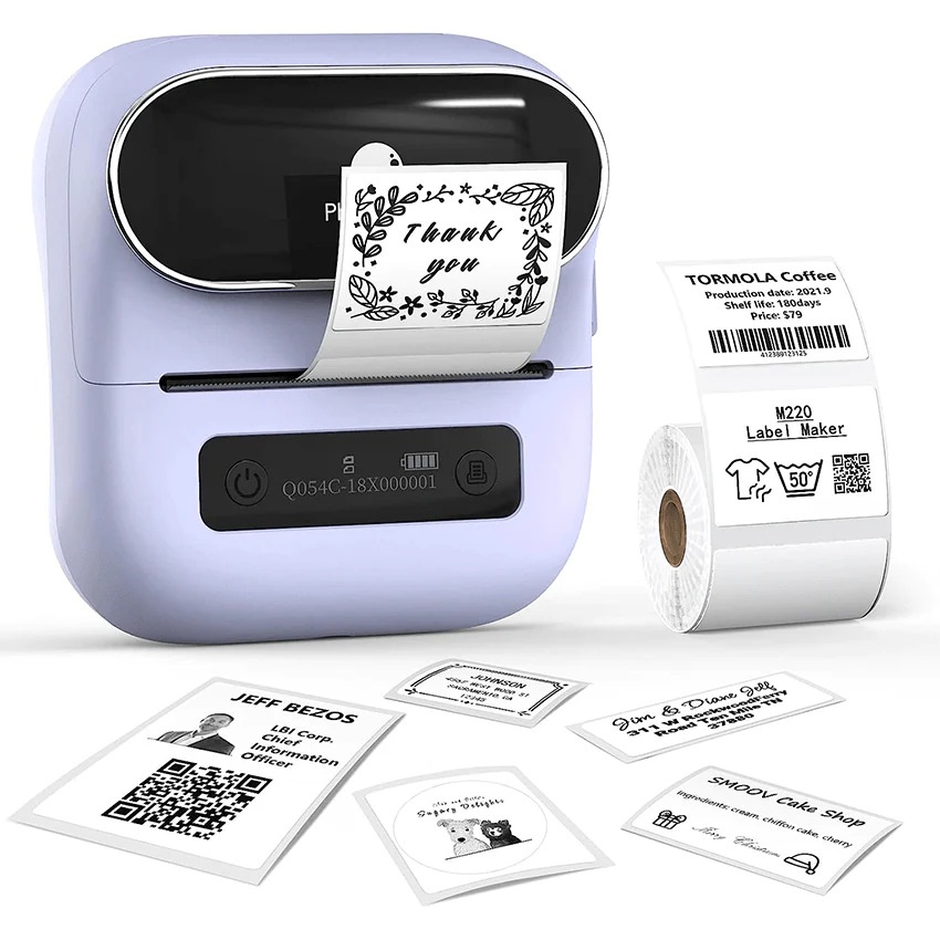 Barcode Printer Mini Bluetooth Thermal Printer Sticker Small Label Printer Home