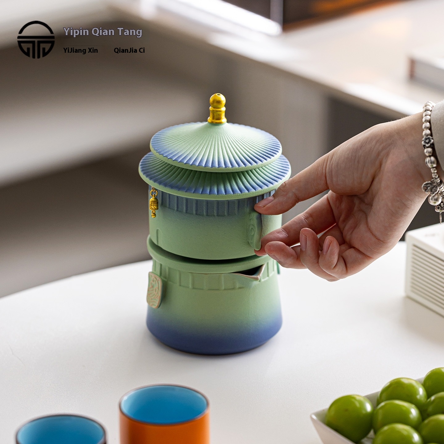 Forbidden City Cultural And Creative Kung Fu Tea Set Household Light Luxury Lazy Automatic Tea Infuser Complete Gift Box