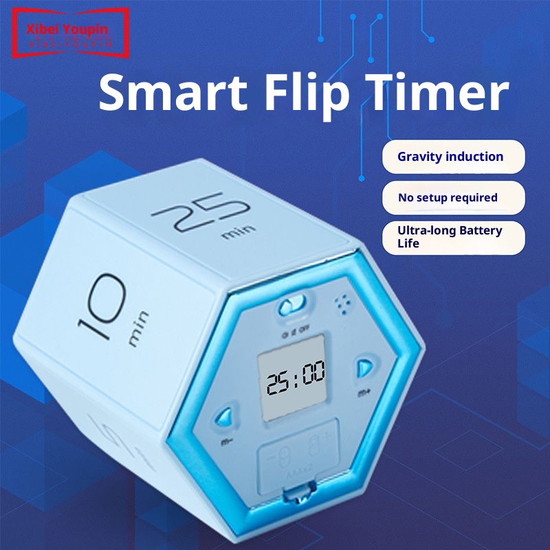 Xibeiyupin Intelligent Gravity Flip Timer Student Self-Discipline Artifact Countdown Kitchen Timer
