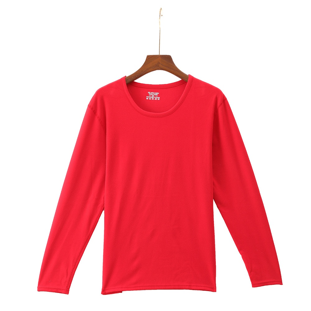 Middle-aged And Elderly Thermal Underwear Women's Semi-high Collar Mother's Pajamas Bottoming Shirt Autumn Clothes Long Pants For The Elderly Suit Men