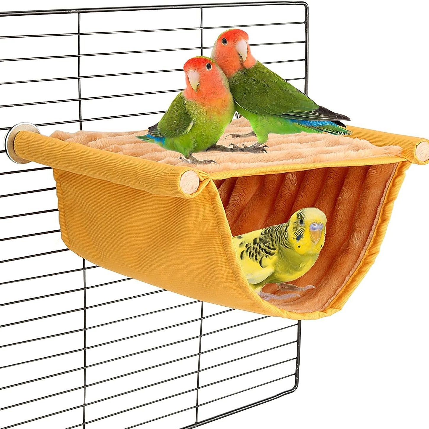 Parrot Hammock Hamster Nest Double-layer Warm Hanging Nest Removable And Washable Hanging Peony Bird Hiding House Hamster Cotton Nest