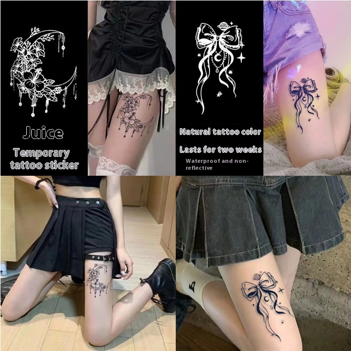 Sexy Starlight Moon Spice Girl Arm Herbal Juice Tattoo Sticker Semi-permanent Waterproof Long-lasting High-end Sense Style