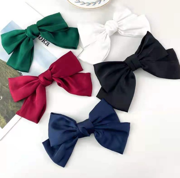 Star Same-style Big Bow Spring Clip Hairpin Back Head Hair Accessories Women Top Clip Hairpin Women's Clip Headdress