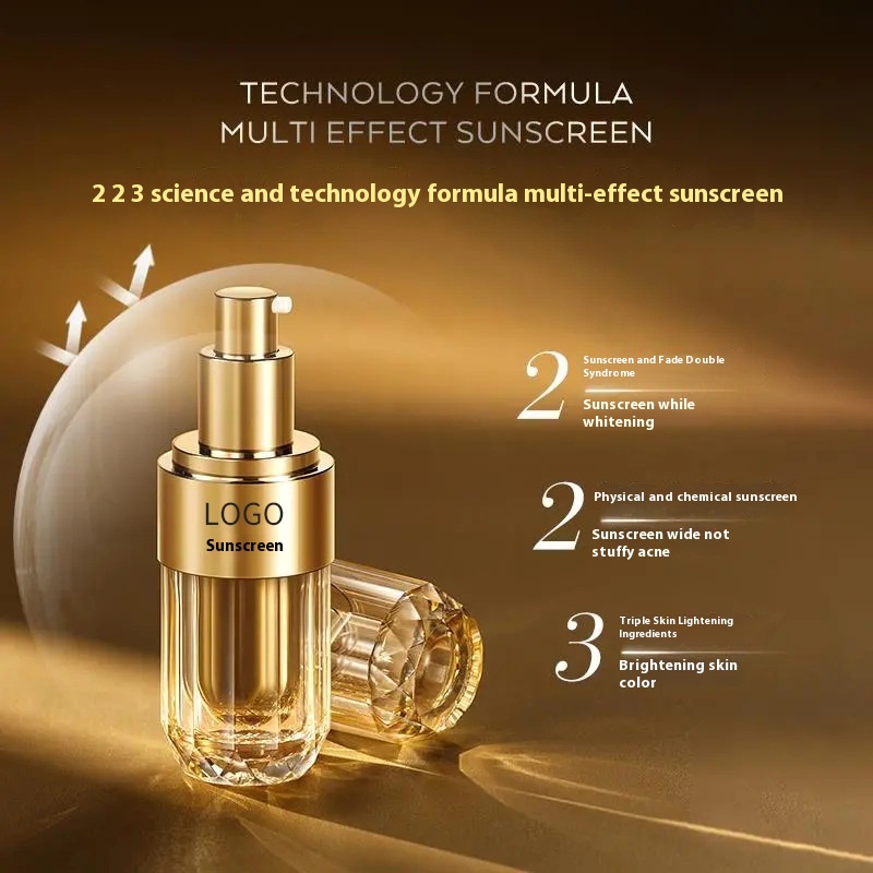 Small Gold Tube Sunscreen Three-in-one Facial And Body Isolation Anti-sun Cream Anti- U V Sunscreen O E M O D M