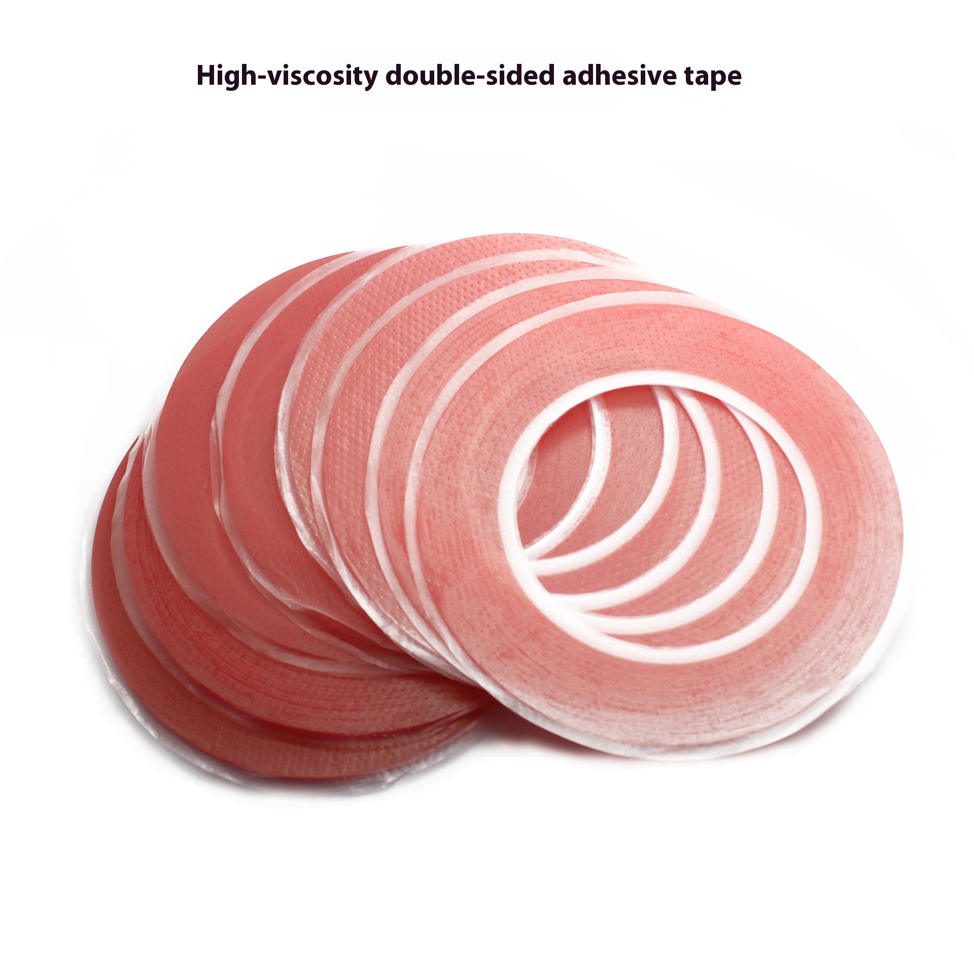 Acrylic Strong Adhesive Double-sided Tape Red Film Transparent Adhesive Mobile Phone Screen Mirror Back Glue Strong High Temperature Resistant Tape0.2