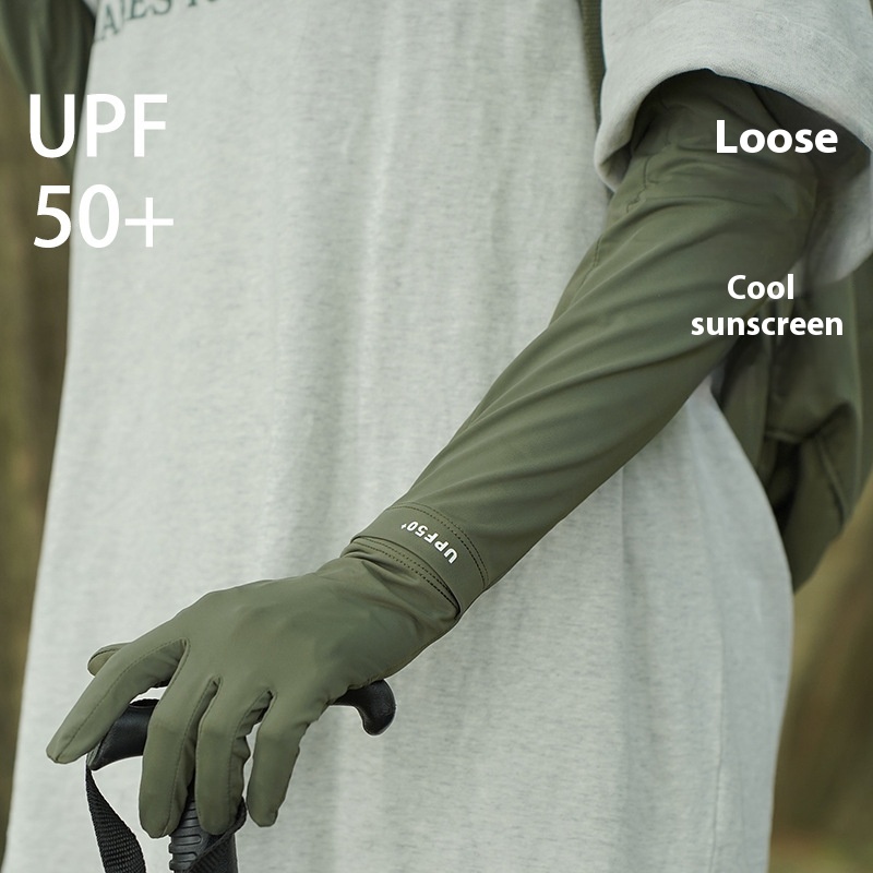 Sun Protection Gloves Ice Sleeves Women's Anti-ultraviolet Long Driving Non-slip Outdoor Breathable Cycling